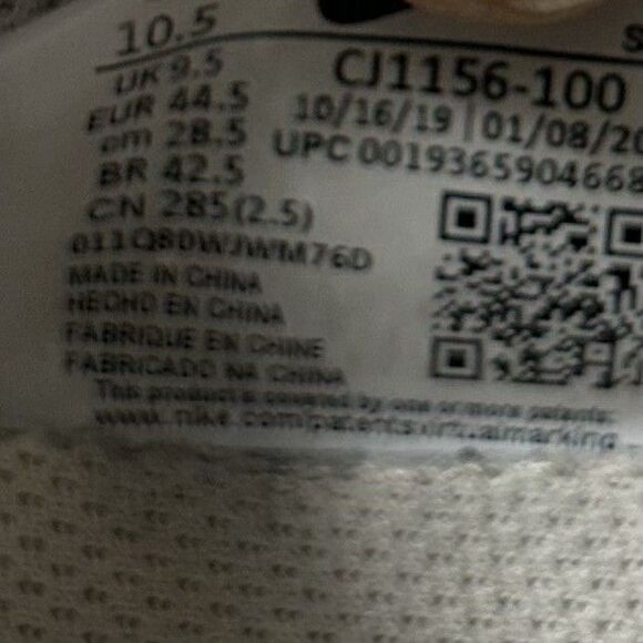 Nike Daybreak Type N.354 CJ1156-100 Mens 10.5 White Black Waffle Running Shoes - Picture 12 of 12